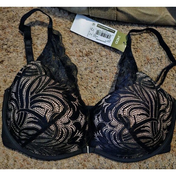 Adored By Adore Me Bra 34D Black Lace Layla Push Up Underwire NWT - Picture 1 of 5